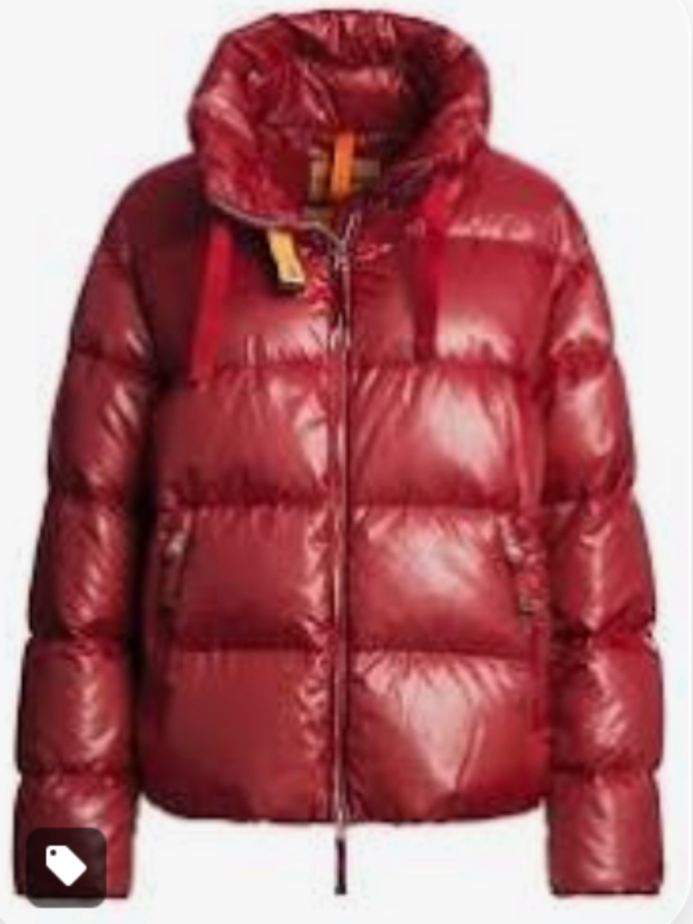 Parajumpers XS high neck quilted jacket glossy red polyamide down filled nwt - Picture 6 of 10